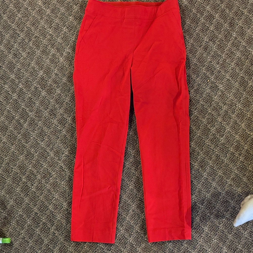 Spanx Vibrant Red Straight Leg Pants - Medium